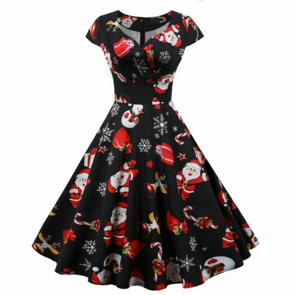 white christmas dresses Silent Night Christmas Swing Dress XSmall main image 0