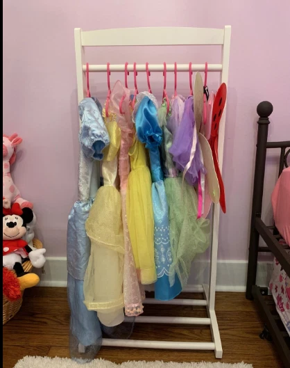 White Dress Up For Kids Rack Garment