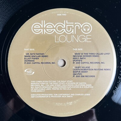 VARIOUS Electro Lounge 2001 Vinyl EP The Right Stuff - VG+