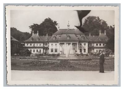 Dresden - Pillnitz Castle with Fountain - GDR - Old Photo 1950s 1960s