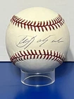 CARL YASTRZEMSKI SIGNED OAL BASEBALL BROWN RED SOX AUTOGRAPH UPPER DECK UD HOLO