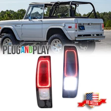 2x Smoked Red LED Tail Lights For 67-72 Ford Truck F100/250/350 E100 E200 Bronco
