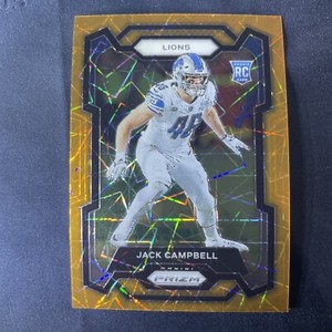 2023 Prizm Jack Campbell Orange Lazer Prizm RC #330 / DETROIT LIONS