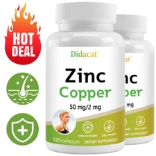 Zinc Copper Supplements,Support Immunity, Antioxidant, Cellular Rejuvenation