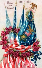 GAR Grand Army Of The Republic American Flag Postcard Patriotic