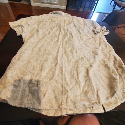 Chico's Light Tan Button Down Top Size 3 - Picture 2 of 7