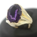 Ring 585 Gold 14 KT Gelbgold Amethyst Edelstein Damen Größe 59 Wert 930,-