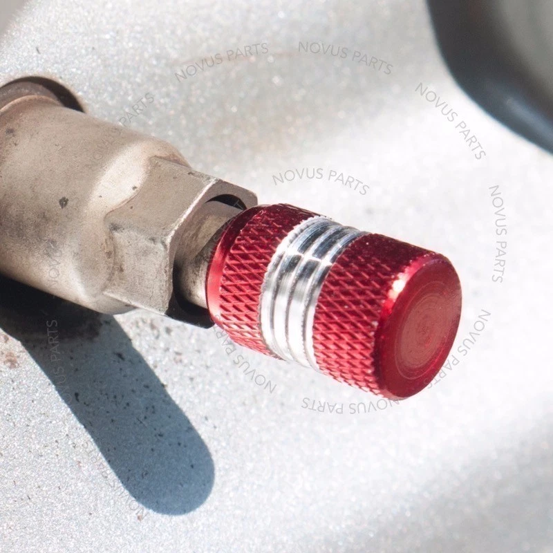 For Nissan Maxima Sentra Pathfinder Red Valve Stem Cover Anti-slip 4pcs Wheel - Image 3 of 4
