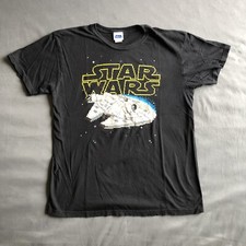 Vintage Star Wars Graphic T Shirt Black Medium 8 Bit Made In USA VTG Movie Tee