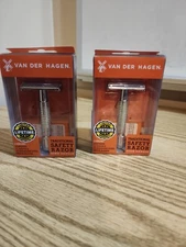 VTG Van Der Hagen Traditional Safety Razor includes 5 Blades 2 PACKS = 10 blades