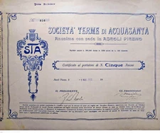 ASCOLI PICENO * AUTHENTIC ACTION OF THE HISTORIC BATHS OF AQUASANTA