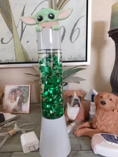 Star Wars: The Mandalorian, The Child 14-Inch 3D Top Glitter Motion Lamp Light