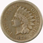 1859 Indian Head Cent VF Very Fine Details Penny 1c Coin SKU:CP1075