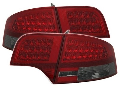 LED Rückleuchten Set in Rot Smoke für Audi A4 B7 Limo Heckleuchten Klarglas