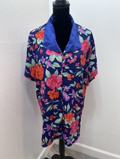 Victoria  s Secret Gold Label Petite S Satin Floral Pajama Top Women  s Vintage