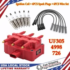 UF305 Ignition Coil & Iridium Spark Plugs & Wire Set For Wrangler 3.8L 2007-2011