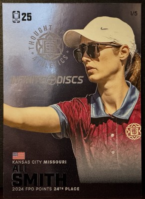 DGPT 2025 Ali Smith Silver Disc Golf Trading Card Serial #1/5
