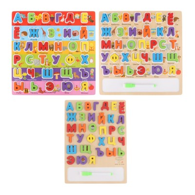Russisches Alphabet Jigsaw Wörter Bunte pädagogische Holz Matching Puzzle Set