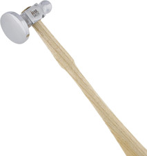 Two-Sided Chasing Hammer - 10.75 Inches Wooden Handle, 2.25” Steel Head with a 1