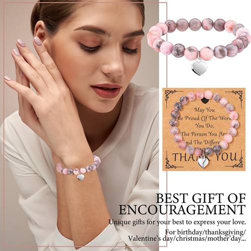 12 Pcs Coworker Employee Appreciation Bracelets Thank You Gifts Inspirational Ca - Afbeelding 3 van 7