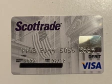 Scottrade Debit Card UMB Bank American Flag Expired In 2012 Unsigned USA