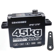GOTECK 45KG Brushless Digital Servo Large Torque 8.4V Full Metal Gear IP67 Wa...