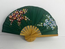 13 Inch Hand Painted Silk Fan