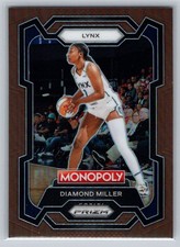 2024 Panini Prizm Monopoly WNBA Brown Prizm #9 Diamond Miller Basketball /249
