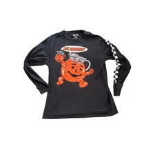 Vintage Kool-Aid Man Oh Yeah! Graphic Long Sleeve T-Shirt Black Kraft Large