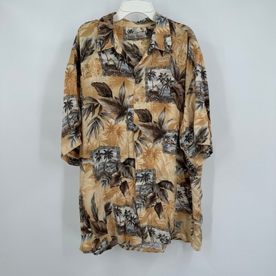 Hollis River Men's Shirt Size XL Hawaiian Palm Resort Cruise Tropical Island