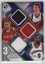 2009 SP Game Used 3 Star Swatches Steve Nash Brandon Roy Gilbert Arenas HOF 1dm4