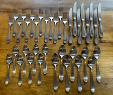 Big Lot 37 pcs Yamazaki Austin Ice/Harmony Ice Stainless Flatware China