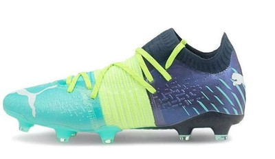 Puma Herren Fußballschuhe blau & grün Future Z 1.2 FG AG UK 9 NEU