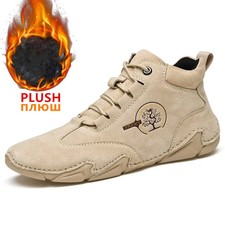 Comfortable Men's Boots Suede Leather Ankle Boots Warm Snow Boots Casual Shoes