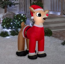 Rudolph The Red Nosed Reindeer Santa Suit Inflatable - Indoor/outdoor **new**