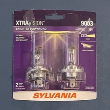 Sylvania 9003 (H4) XtraVision High Performance Halogen Headlight Pair 2 Bulbs