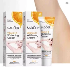 SADOER Vitamin C Body Lotion Moisturizing Armpit Skin Care Exfoliating Cream 2Pk