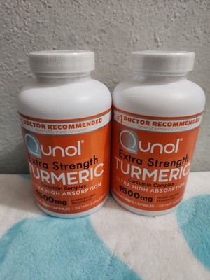 2 Pack Qunol Turmeric Curcumin Complex 1500mg- 180 Capsules  READ DESCRIP!