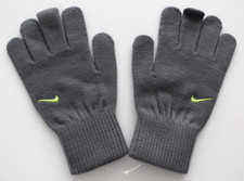 Nike Knitted Swoosh Gloves Youth L/XL Smoke Grey/Lime Ice