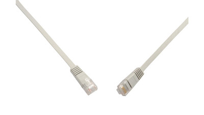Patchcord płaski CAT5E UTP LSOH 7m szary non-snag-proof C5E-111GY-7MB