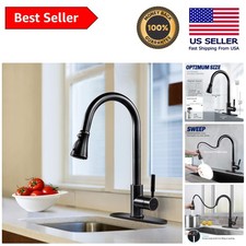 Contemporary Pull Down Kitchen Faucet - 3 Modes High Arc Design for Modern Homes