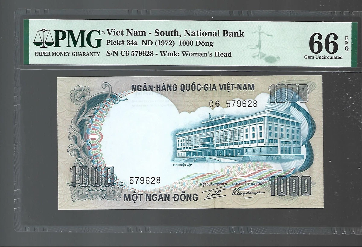 PMG 1,000 越南盾面额越南纸币| eBay