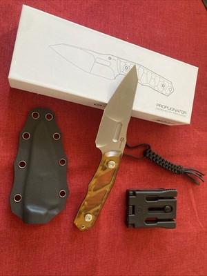 CIVIVI Propugnator Ultem Amber Outdoormesser D2 Kydexscheide Lanyard - 02WE069