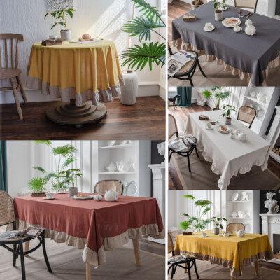 Tablecloth Table Rectangle Table Cloth Cover Dining Tea Tabletop Tablewear Decor