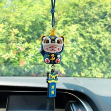 Chinese Style Recruits Wealth Cat Lucky Auto RearView Mirror Pendant Car