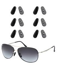 6 Pairs Black Nose Pads Nosepiece Replacement for Ray-Ban RB7098 Sunglasses