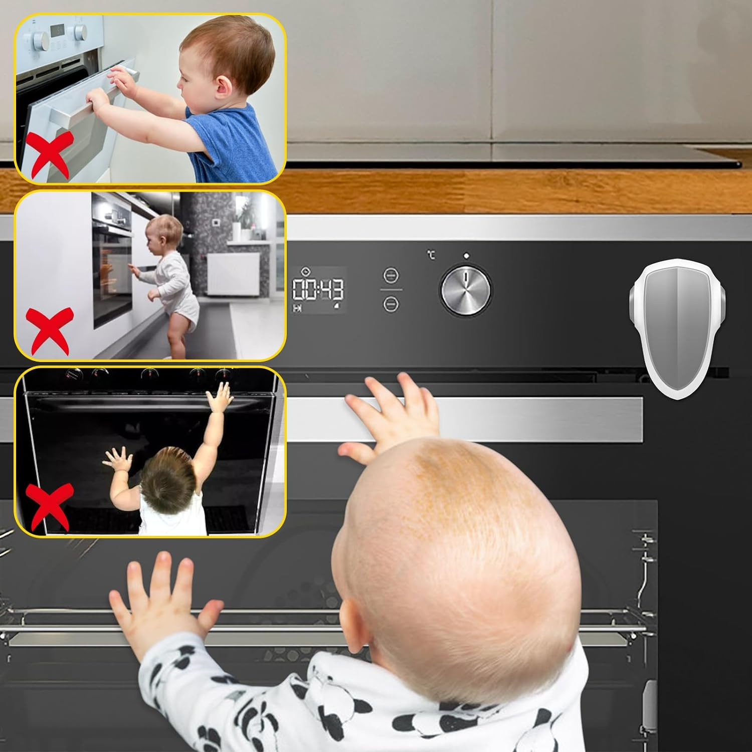 (1Pack) Oven Locks, Child Safety Oven Lock Is Use Durable and HeatResistant Mat eBay