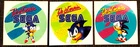 3x GENUINE 90s SEGA SONIC THE HEDGEHOG STICKER VIDEO GAME DECAL (K)