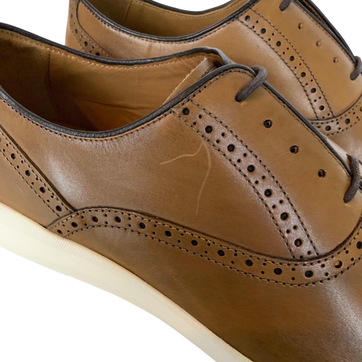 Johnston & Murphy Hennings Cap Toe Oxfords Mens 11M Brown  display picture 2
