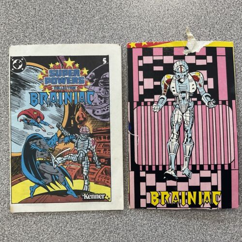 1983 Kenner DC Super Powers Collection BRAINIAC Mini Comic Book  #5 & Bio Card - Picture 1 of 2